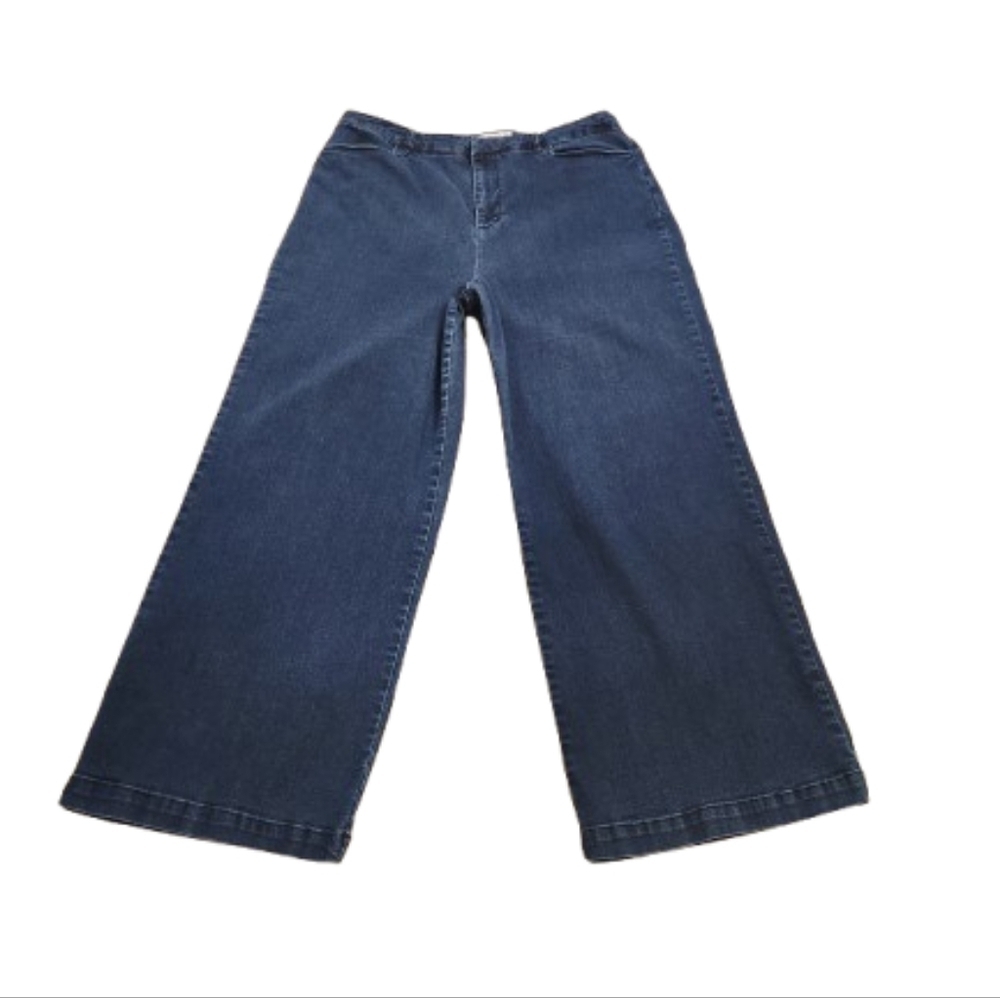 Eloquii High-Rise Wide Leg Dark Rinse Jeans
